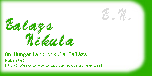 balazs nikula business card